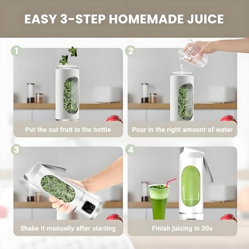 【Tiktok Top Seller】Digital Multimode Juicer Blender - Smart LED Display, Usb Rechargeable, Diet-Friendly, Leak Proof Design for Smoothies Liquid Diet Shakes Fresh Juice & Baby Food, Juicer Machine for Home & Travel, Kitchen Gadgets, Christmas Gifts