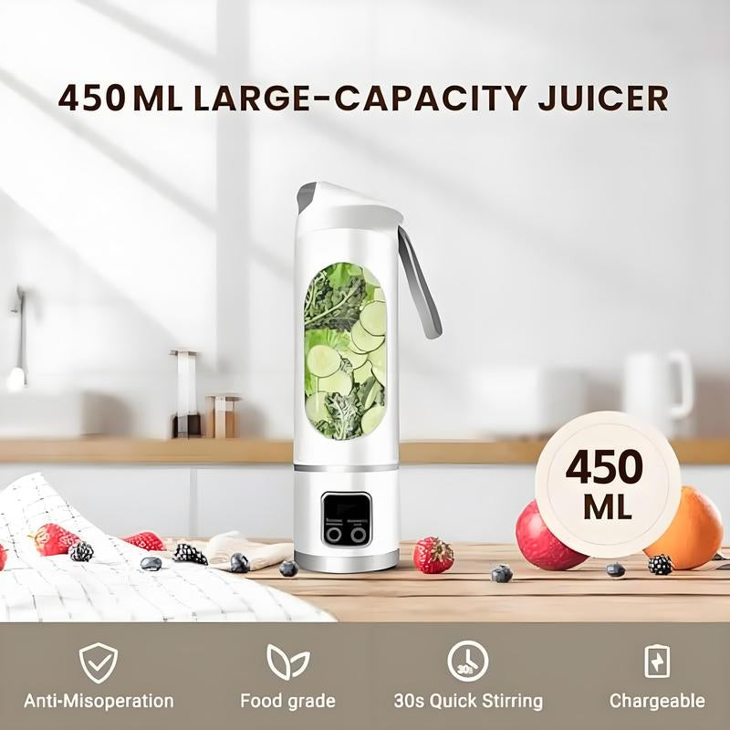 【Tiktok Top Seller】Digital Multimode Juicer Blender - Smart LED Display, Usb Rechargeable, Diet-Friendly, Leak Proof Design for Smoothies Liquid Diet Shakes Fresh Juice & Baby Food, Juicer Machine for Home & Travel, Kitchen Gadgets, Christmas Gifts